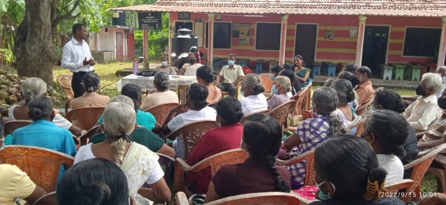 கிராம முதியோர் குழு உறுப்பினர்களுக்கு விழிப்புணர்வு நிகழ்ச்சி